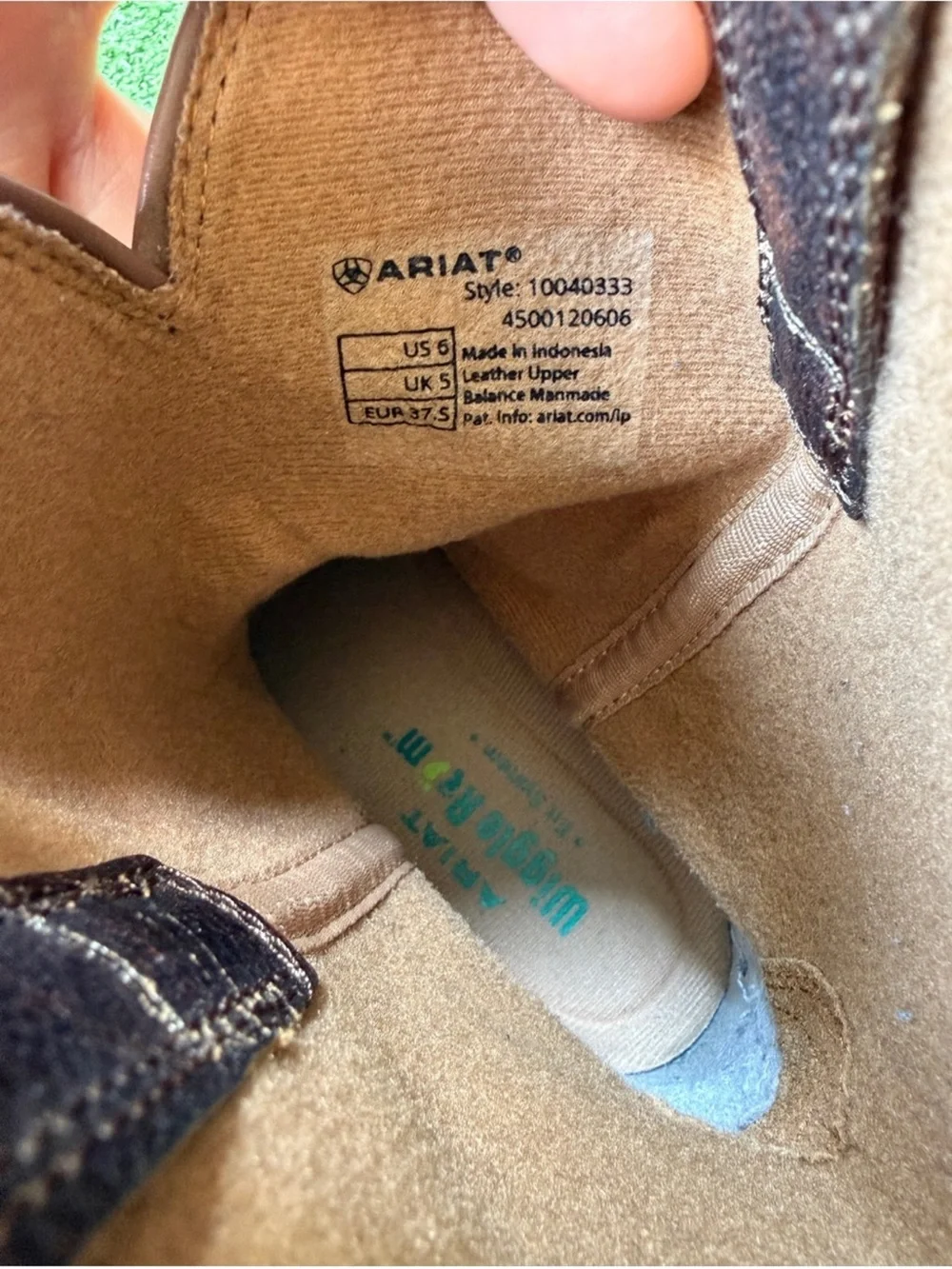 Ariat Amos Distressed Leather Size 6 Youth Kids Western Boots